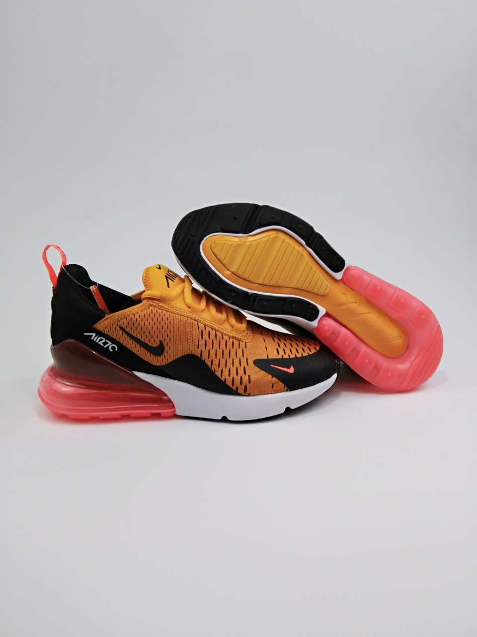 Women Nike Air Max Flair 270 Nano Orange Black Shoes - Click Image to Close